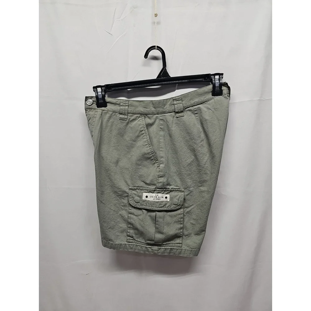 Calvin Klein‎ Women's Flat Front Jeans Cargo Shorts High Rise 7